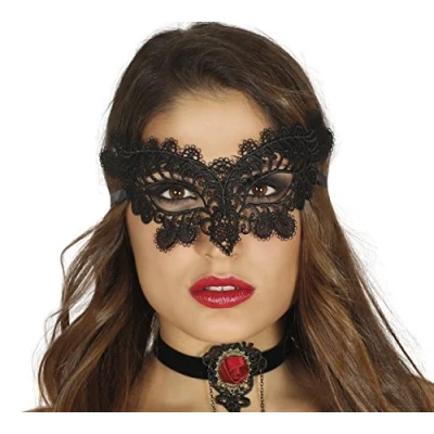Afbeelding van Fiestas Guirca Masker Vlinder Embroidered zwart