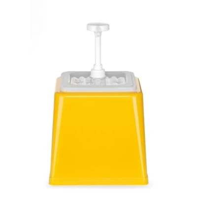 Afbeelding van Sausdispenser met Pomp HENDI 2,5L Geel 230x210x(H)250mm 203538 Restaurant Hotel Professioneel