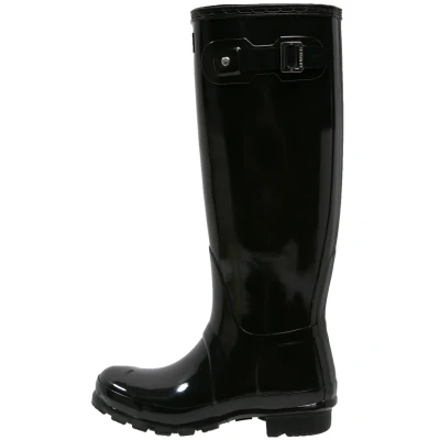 Afbeelding van Hunter Original Womens TALL Gloss BOOT Vegan Regenlaarzen, Dames, Maat: 37, Black Natuurrubber