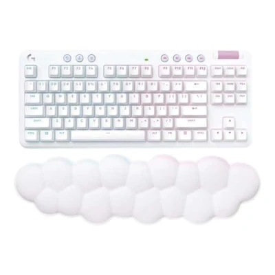 Image de Logitech G715 Clavier sans clé backlit fil Bluetooth, 2.4 GHz QWERTY Espagnol commutateur : Tactile blanc