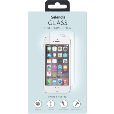 Afbeelding van Selencia Screenprotector Geschikt voor iPhone SE (2016) / 5 5s Tempered Glass Gehard Glas