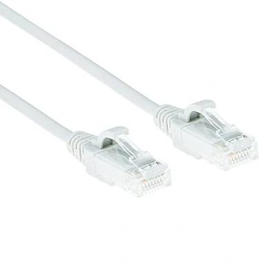 Afbeelding van ACT DC8903 LSZH U/UTP CAT6 Datacenter Slimline Patchkabel Snagless RJ45 connectoren Wit 3 meter