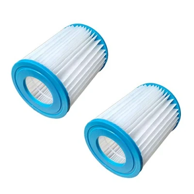 Afbeelding van Inconnu 2 stuks zwembadfilterpatroon zwembadwaterfilter voor Bestway maat I, blauw wit, 8 x 9 cm