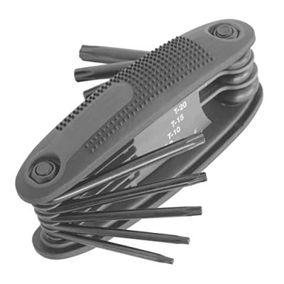 Afbeelding van CARPOINT 0641028 Haakse schroevendraaierset T9, T10, T15, T20, T25, T27, T30, T40 8