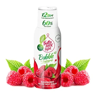 Afbeelding van FruttaMax Low Carb Fitnesssiroop, suikervrij, met stevia, 50 60% fruitgehalte (50 60 x 500 ml), (2 framboos light), 2 stuks