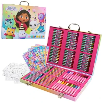 Afbeelding van Gabby&#039;s Dollhouse Kunstset voor meisjes, 137 delig, kleurrijke koffer kinderen