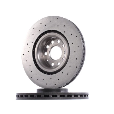 Afbeelding van BREMBO 09.C892.1X Remschijf 345 30 5 geperforeerd/interne ventilatie Gecoat High carbon Met schroeven VOLKSWAGEN: Golf 6, 5, Scirocco III