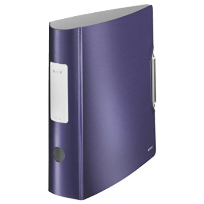 Image de Leitz ordner active style, 180 grad, 80 mm, titan blau din a4, runder rcken, aus pp, gebrstete oberflche, innen silber, mit auf