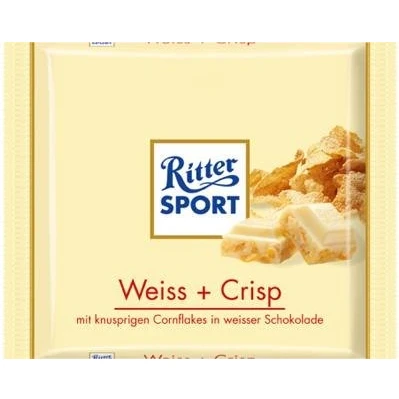 Afbeelding van Ritter Sport Chocolade Wit met Crisp tablet 100 gram