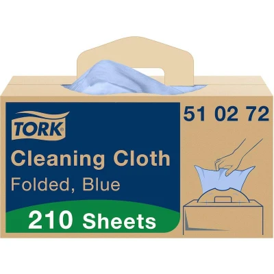 Image de TORK 510272 boîte de nettoyage pratique chiffon bleu W7 (210 pcs)