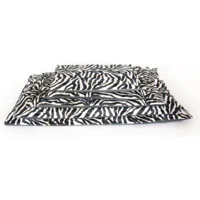 Afbeelding van Comfort benchkussen bonfire zebra zw/wit 75x50 cm polyestervezels