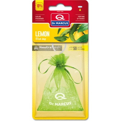 Afbeelding van Dr. Marcus Lemon Fresh bag luchtverfrisser met neutrafresh technologie Geurhanger Tot 50 dagen geurverspreiding 20 Gram