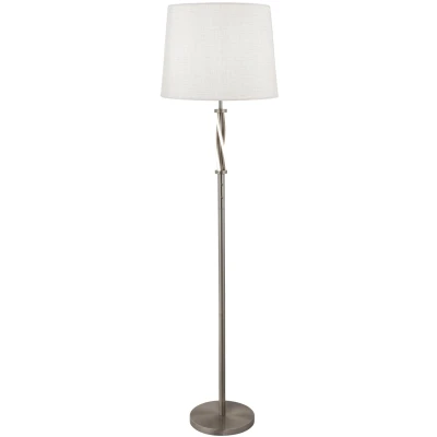 Afbeelding van Searchlight Vegas Staanlamp Ø 39 X 154 Cm 6W LED Incl. Satijn Zilver En Wit