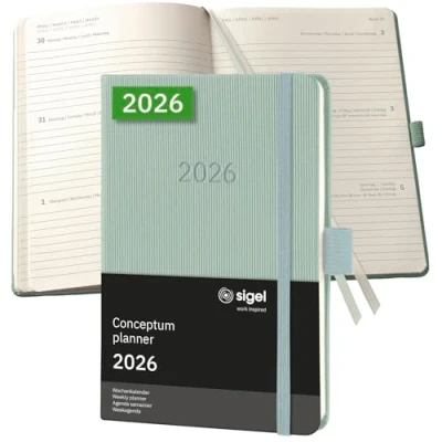 Afbeelding van SIGEL C2673 Weekalender Conceptum 2026, ca. A6, groen