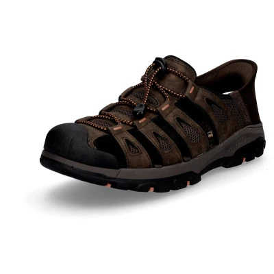 Afbeelding van Skechers Tresmen Norvick Outdoorsandalen, Heren, Maat: 42, Braun Kunststof/ textiel