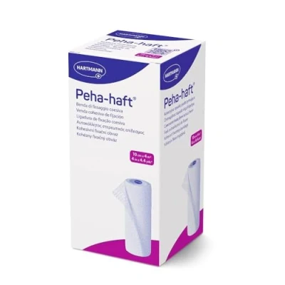 Afbeelding van Hartmann Witte latexvrije fixatiezwachtel Peha haft 10cm x 4 meter
