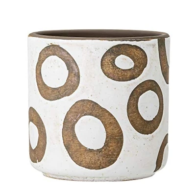 Afbeelding van Bloomingville Decoratieve bloempot, wit, terracotta