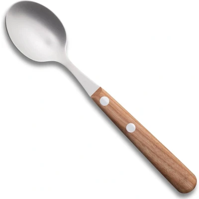 Afbeelding van Robert Herder Theelepel Buckels RVS Lemmet 15 cm Heft Kersenhout