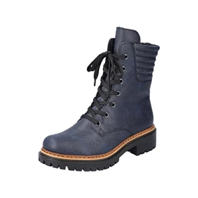 Afbeelding van Rieker Veterboot 72600 14 Blauw Warm Gevoerd