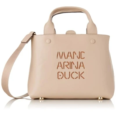 Afbeelding van MANDARINA Duck Handtas Schoudertas Lady Tote Whitecap Gray Beige