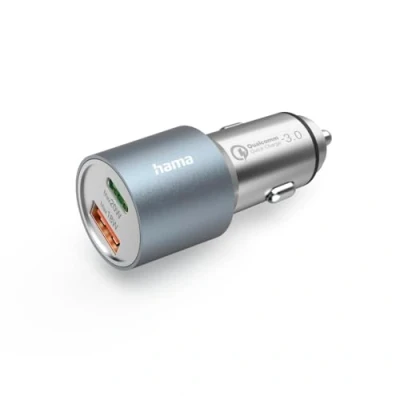 Afbeelding van Autolader Hama 1x USB C A 38W metaal