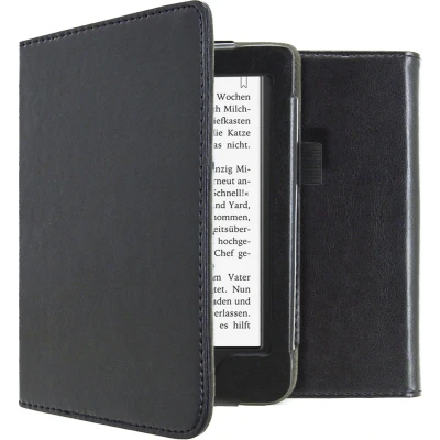 Afbeelding van iMoshion Ereader Cover / Hoesje Geschikt voor Tolino Page 2 Vegan Leather Bookcase Zwart