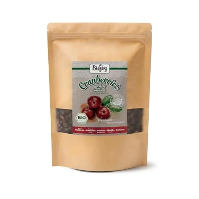 Afbeelding van Biojoy BIO Veenbessen, gedroogd, vrij van suiker, gezoet met appelsap (1 kg)