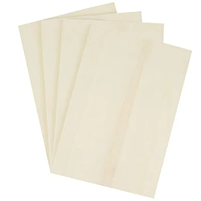 Afbeelding van Belle Vous 4,4mm Dennenhouten Vellen (4 Pak) 25 x 39,5 cm Onbewerkt Houten Hobby Project Bord Perfect Voor Laser Snijden, Verven, Modelleren, Graveren, Pyrografie of Fretwerk