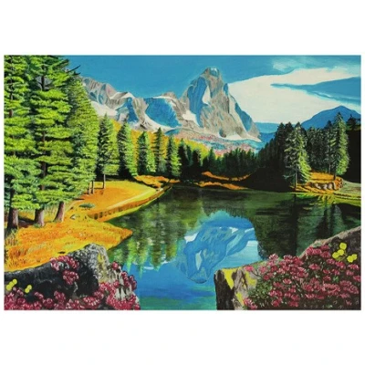 Afbeelding van Ravensburger puzzel Rocky Mountain reflections Legpuzzel 300 stukjes extra groot