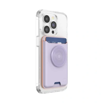 Afbeelding van PopSockets, MagSafe PopWallet kaarthoes met PopGrip standaard en Selfie, Lavendel