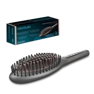 Afbeelding van Cecotec Bamba Air Care borstel met avocado extract. Echte ionen, instelbare temperatuur 140 ºC 220 ºC, alle haartypes, digitaal display, automatische uitschakeling.