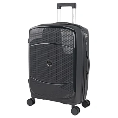 Afbeelding van ITACA Reiskoffer uittrekbaar, stijf, met 4 dubbele wielen van polypropyleen TSA slot, licht en robuust, middelgrote grote maat 760200, zwart., 66 cm