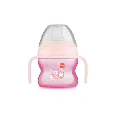 Afbeelding van MAM Starter Cup mok met antislip handgrepen en tuit, 4 maanden, 150 ml, roze