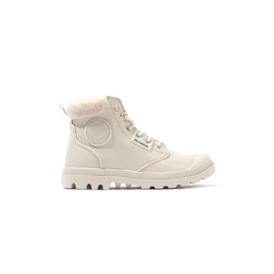 Afbeelding van Palladium Pampa WARM Veterboots, Dames, Maat: 43, Almond milk Leer en textiel