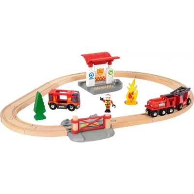 Afbeelding van BRIO BAHN Feuerwehr SET TV Artikel Miniaturen voor kinderen, Maat: One Size, Multi coloured