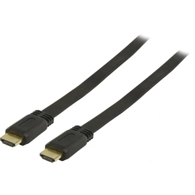 Afbeelding van Platte HDMI kabel versie 1.4 (4K 30Hz) / zwart 1 meter