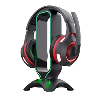 Image de Support pour casque micro avec éclairage RVB Trust GXT 265 Cintar Noir