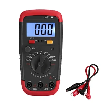Afbeelding van Professionele Capacimeter, Digitale Condensator Tester 0.1 pF 20000uF met Capacimeter LCD Backlight en Max 1999 Beschermende Jas