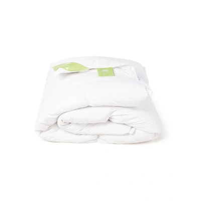 Afbeelding van Silvana Royale Groen 6 Extra Warm Solo Dekbed Van Katoensatijn Met Vulling Dons Wit