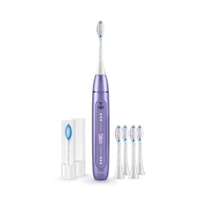 Afbeelding van Silk&#039;n SonicYou Elektrische Tandenborstel Geschenkset met 4 Pack Witte opzetborstels Lila