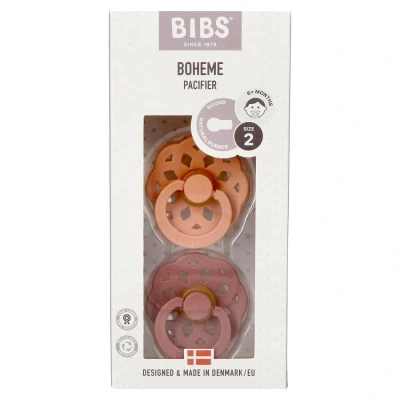 Image de Bibs 2 Sucette Boheme Duo Peach/woodchuck