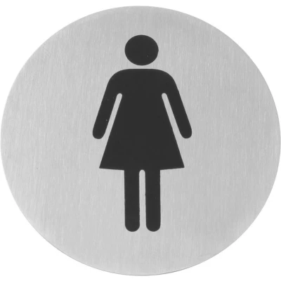 Afbeelding van Hendi Deurbordje Toilet Dames Deurschild Muurschild Ø7,5cm
