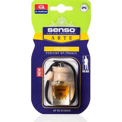 Afbeelding van Dr. Marcus Senso Arte Golden autogeurtje met neutrafresh technologie Luchtverfrisser auto Tot 55 dagen geurverspreiding 6 ml