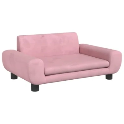 Afbeelding van Kinderbank 70x45x33 cm fluweel roze