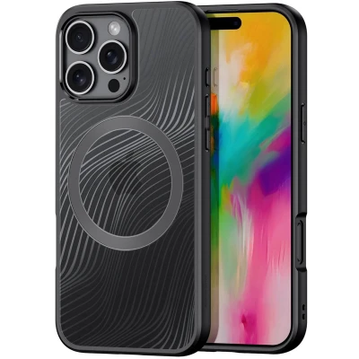 Afbeelding van Dux Ducis Telefoon Hoesje geschikt voor de Apple iPhone 16 Pro Magsafe Magneet Back Cover Aimo Series Zwart