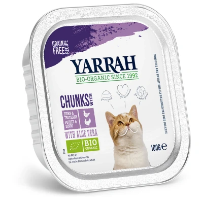 Afbeelding van Yarrah Natvoer Kat Kuipje Chunks met Kip &amp; Kalkoen Bio