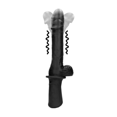Afbeelding van Hand Held Liquid Silicone Vibrating and Thrusting Sex Machine Black