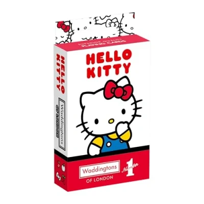Afbeelding van Waddingtons Number 1 Hello Kitty speelt vis, slap jack, acht gek en ramin, geweldige reisgenoot, cadeaus speelgoed voor jongens, meisjes volwassenen