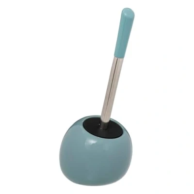 Afbeelding van 5Five Toilet/wc borstel in houder polyresin/metaal ijsblauw 35 cm