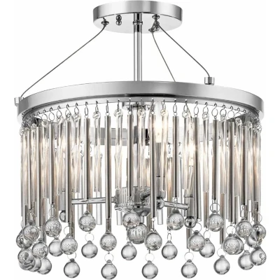 Afbeelding van Kichler LED Plafondlamp Piper 3X E14 Max 60W Dimbaar Polished Chrome